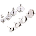 Round Stainless Steel Earring Post Trays with Hanging Loops view 6