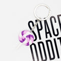Silver Tone Colorful Swirl Lollipop Novelty Keychains view 2
