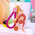 Jeweled Spirit Dragon Keychains with Fortune and Loose Heart Loop Options view 7