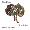 Double Leaf Crystal Brooch in Six Mixed Stone Colorways view 9