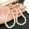 Pearl-Look Loop Butterfly and Rose Wristlet Keychains view 4