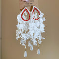 Bow and Beaded Tassel Drop Earrings in Three Colorways view 8