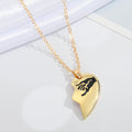 Gold Tone Broken Heart Hand Motif Pendant Necklaces in Two Designs view 4