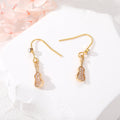 Gold Tone Crystal Animal and Symbol Hook Earrings in Thirteen Designs view 7