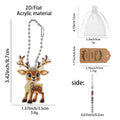 Cartoon Reindeer Acrylic Keychain Ball Chain Flat Charm view 2