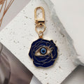 Rose Evil Eye Enamel Keychains Gold Lobster 2 Colors view 4