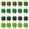 Colorful Four-Leaf Clover Metal Charms for Jewelry and Craft Projects view 1