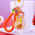 Pearl Pouch Keychains with Four-Leaf Caps and Braided Wrist Straps view 8