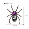 Spider Crystal Two Designs Metal Brooch Pin for Jackets and Lapels view 2
