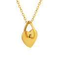 Gold Hollow Heart Pendant Necklace Fine Cable Chain view 5