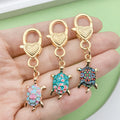 Starfish, Shell and Mermaid Charm Keychains Featuring Turtle Across 36 Pictured Variations view 4