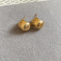 Rounded Crystal Stud Earrings in Silver Tone or Gold Tone view 7