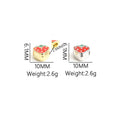 Enamel-Look Gold Silver Strawberry Alloy Beads in 2 Styles view 2