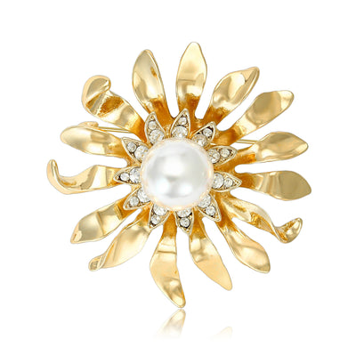 Pearl Firework Brooch on white background