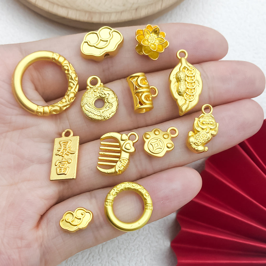 Gold Tone Zinc Alloy Lucky Bag Pixiu Charm Pendant for DIY Bracelet Necklace Jewelry