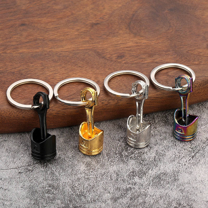 Creative Engine Piston Zinc Alloy Keychain Car Accessory Gift