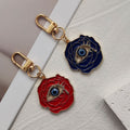 Rose Evil Eye Enamel Keychains Gold Lobster 2 Colors view 2