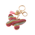 Rhinestone Butterfly Keychains Gold Clasp Tassel 3 Colors view 5