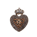 Red Gold Tone Five Point Star Crystal Pearl Look Metal Brooch Pin view 5