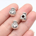12x9.1x8.6mm 2.7g Antique Silver Zinc Alloy Lucky Bag Large Hole Spacer Beads for DIY Bracelet Jewelry Making