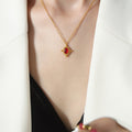 Gold Oval Cabochon Pendant Necklace Beaded Frame Styles view 7