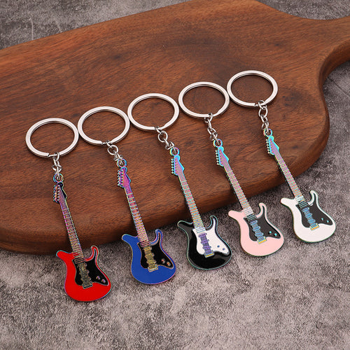 Y2K Colorful Guitar Zinc Alloy Keychain Bag Charm Accessory