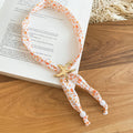 Printed Scarf Necklaces with Coastal Shell and Starfish Charms view 7