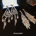 Crystal Chandelier Statement Earrings in Two Shapes view 4
