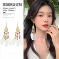 Colorful Feather And Beaded Drop Earrings Fourteen Styles view 4