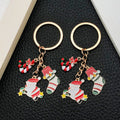 Santa Stocking Candy and Present Enamel Charm Keychain view 3