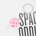 Silver Tone Colorful Swirl Lollipop Novelty Keychains view 12