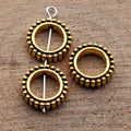 Open Circle Small Hole Bead in Silver and Gold Finishes view 4