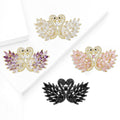 Double Swan Rhinestone Brooch in Four Colors Decorative Lapel Pin view 2