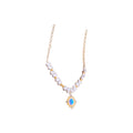 Gold Baroque Pearl Oval Moonstone Pendant Necklace view 5