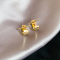 T Bar Geometric Metal Stud Earrings Fashion Jewelry view 6