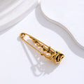 Gold Tone Rose Two Designs Metal Necklace Statement Jewelry view 3