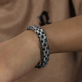 Watch Band Style Link Bracelet Gold Steel Or Black 20cm view 10