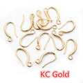 Curved 19 x 10 mm Copper Earring Hooks in Six Metal Finishes view 9