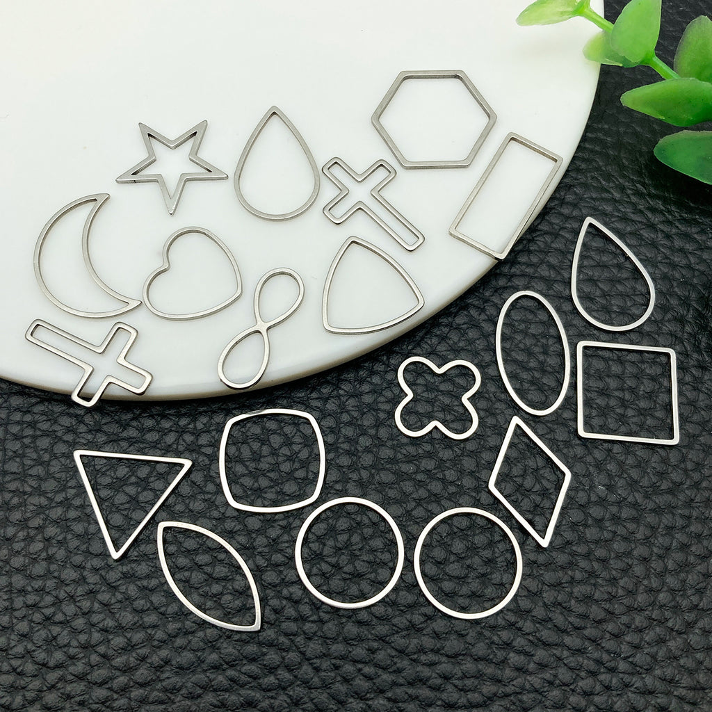 Stainless Steel Heart Charm Pendants for DIY Jewelry Accessories