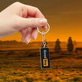 Good Boy Black Rectangular Tag Keychain With Silver-Tone Ring view 4