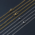 Fine Link Necklace Chains with Lobster Clasps in Two Finishes view 2