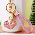 Crystal Bok Choy Keychains in Plain and Braided Loop Options view 2