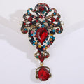 Ornate Crystal Dangle Brooch An Ornate Scrollwork Brooch view 6