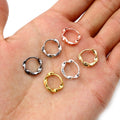 Twisted Small Hoop Earring Findings in Six Metal Finishes view 3