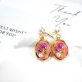Gold Irregular Enamel Floral Pearl Drop Earrings 10 Styles view 12