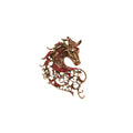 Filigree Rhinestone Horse Head Brooch Red Green Styles view 5