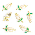 Enamel-Look Gold Silver Tulip Alloy Charms in 12 Styles view 6