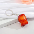 Realistic Faux Barbecue Meat Split Ring Keychains in Three Styles view 3