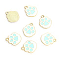 Enamel Paw Print Charms in Six Colors and Two Metal Tones view 9