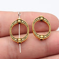 Oval Two-Loop Connector Beads in Six Size and Color Options view 9
